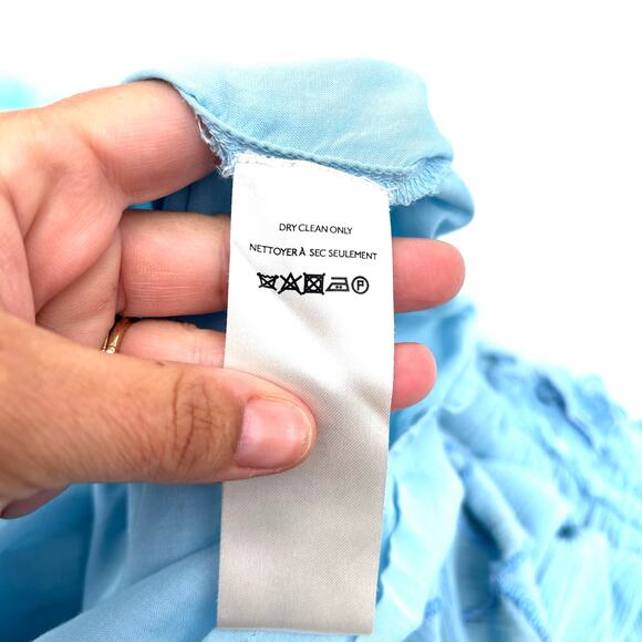 Free People Rosa Maxi Dress Baby Blue 3D Flowers Strapless Fairy XS Small - Picture 8 of 12